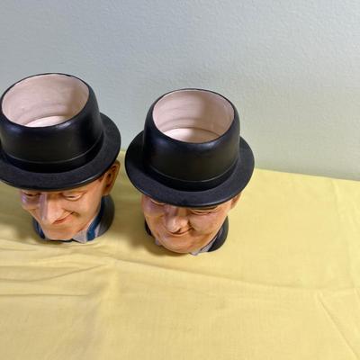 Laurel & Hardy Hand Painted Mugs 