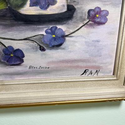 2 Still Life Paintings of Flowers 