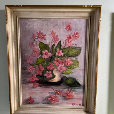 2 Still Life Paintings of Flowers 