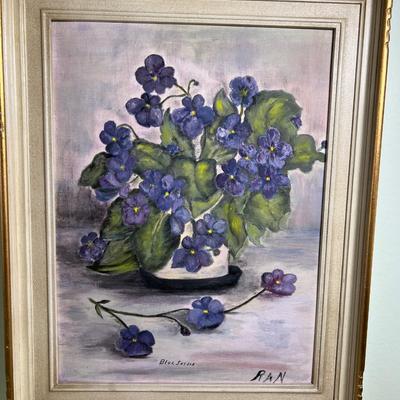 2 Still Life Paintings of Flowers 