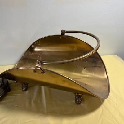 Brass Log Holder & Fire Place Set 