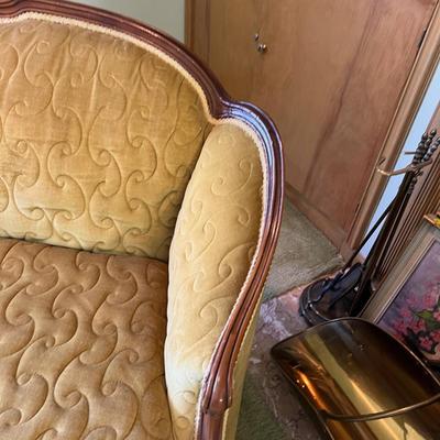 Gold Velvet Settee