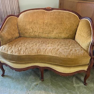 Gold Velvet Settee