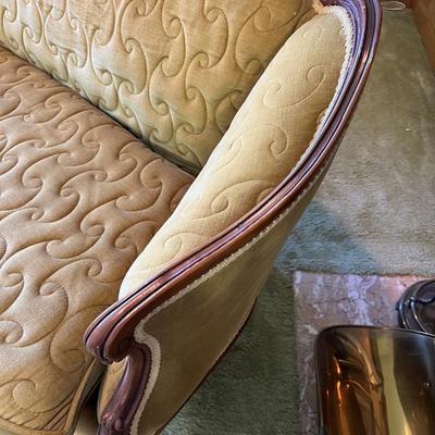 Gold Velvet Settee