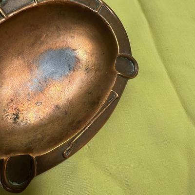 Solid Copper Horse Head Ash Tray 
