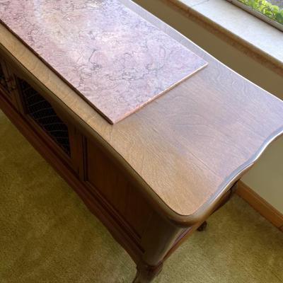Small Sofa Table with Pink Marbel Top