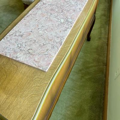 Small Sofa Table with Pink Marbel Top