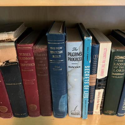2 Full Shelves of Adult Novels and Texts Book, VINTAGE! Some Antique! 