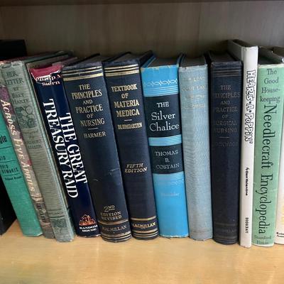 2 Full Shelves of Adult Novels and Texts Book, VINTAGE! Some Antique! 