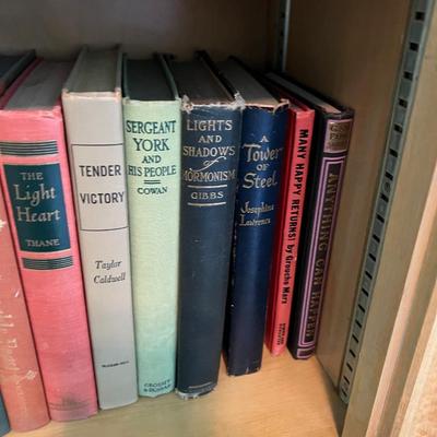 2 Full Shelves of Adult Novels and Texts Book, VINTAGE! Some Antique! 