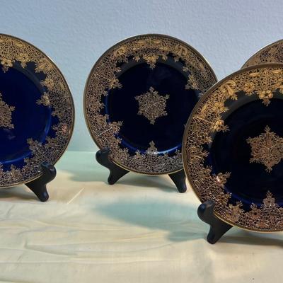 Nippon Hand Painted Cobalt Blue with Gold 