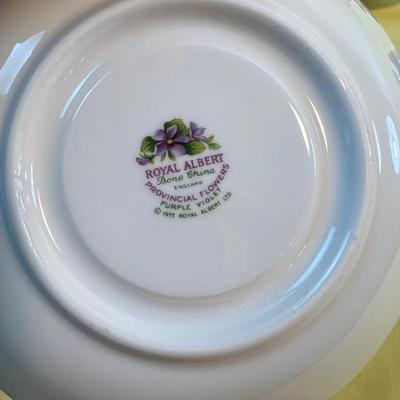 Royal Albert Provincial Flowers (3) Tea Cups with Saucers 
