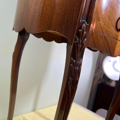 French Provincial Inlay 2 Drawer, Small Entry way Table