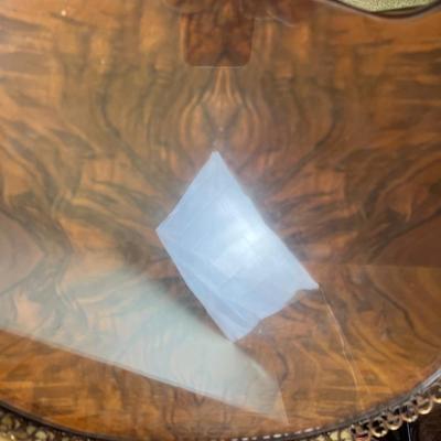 French Provincial Inlay 2 Drawer, Small Entry way Table