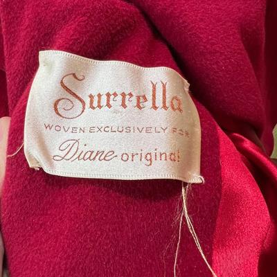 Red Mink Collar WOOL Ladies Coat