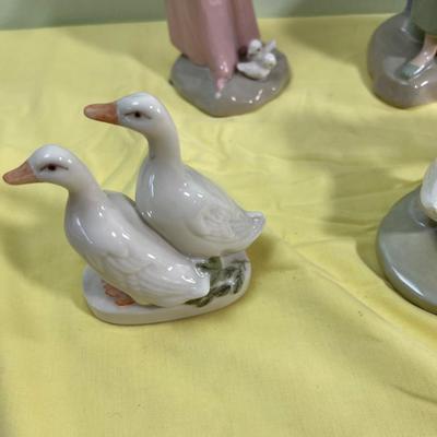 Faux Lladro with each having Birds. (5) 