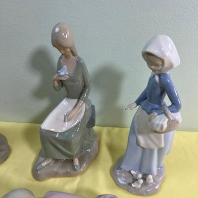 Faux Lladro with each having Birds. (5) 