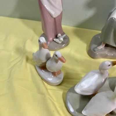 Faux Lladro with each having Birds. (5) 