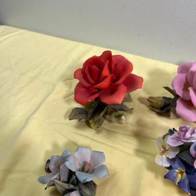 Ceramic Flowers Cape De Monte Style Some Marked Made in ITALY! 