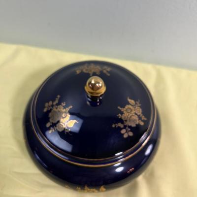 Cobalt Blue Covered Dish 