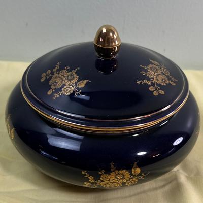 Cobalt Blue Covered Dish 