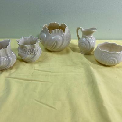 Irish Belleek  Bowls (5) Pieces