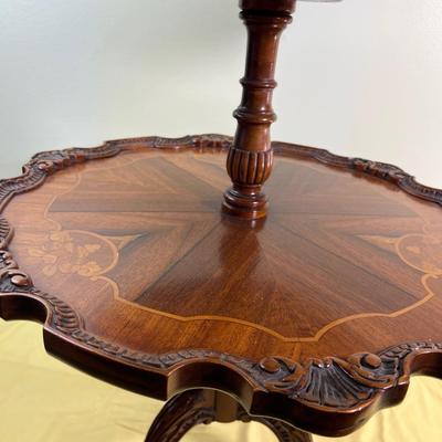 2 Teir Inlay Mohogany Table 