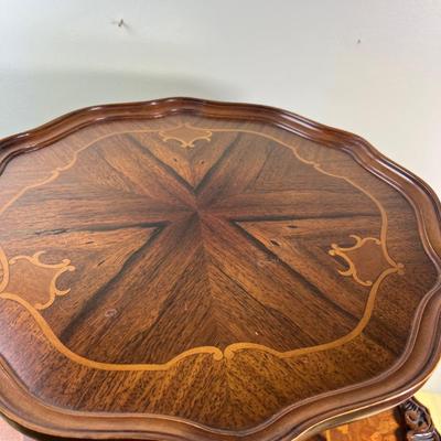 2 Teir Inlay Mohogany Table 