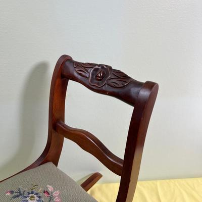 Needle Point Childs ROCKER Mahogany 