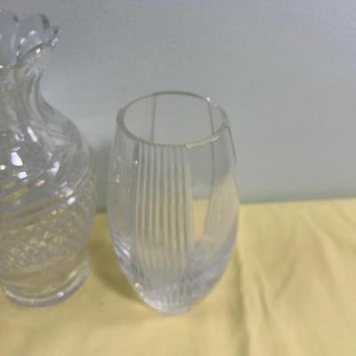 (3) Cut Glass Crystal Vases 