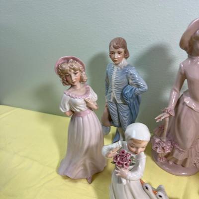 7  Ceramic Hand Painted Figurines by Myrtle  