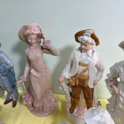 7  Ceramic Hand Painted Figurines by Myrtle  