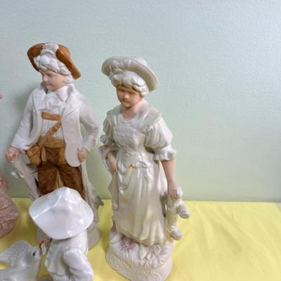 7  Ceramic Hand Painted Figurines by Myrtle  