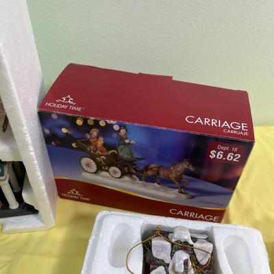 Department 56 and Bradford Exchange Christmas Village Items (3)