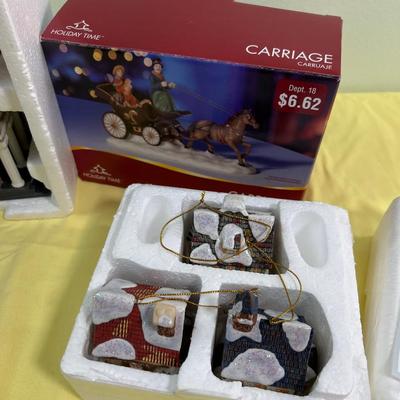 Department 56 and Bradford Exchange Christmas Village Items (3)
