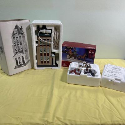 Department 56 and Bradford Exchange Christmas Village Items (3)