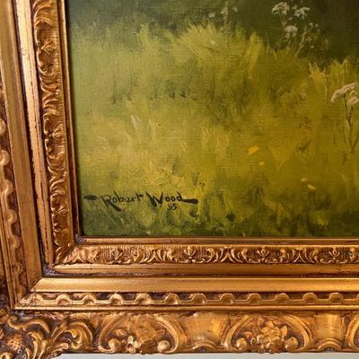 Framed Lithograph ROBERT WOOD " Pine Lake" 