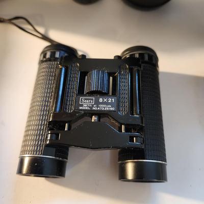 Lot of 3 Binoculers Sears 8x21 , Swift 8x30, Sears Extra wide 7x 50 Model 6281