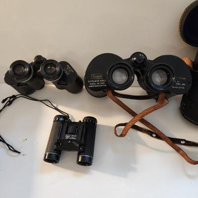 Lot of 3 Binoculers Sears 8x21 , Swift 8x30, Sears Extra wide 7x 50 Model 6281