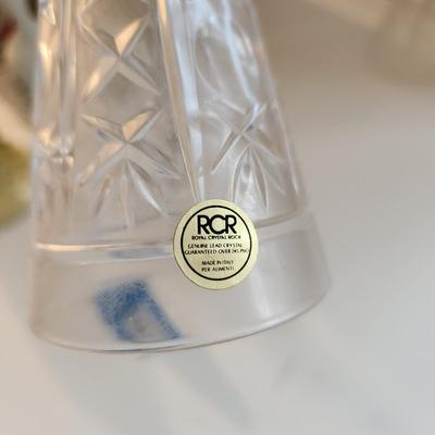 Lot of 7 Glass Bells Fenton, RCR Italian Crystal, Enesco, Lefton,