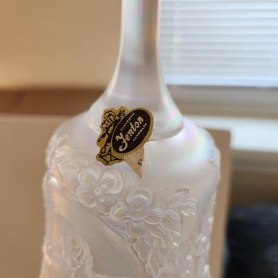 Lot of 7 Glass Bells Fenton, RCR Italian Crystal, Enesco, Lefton,