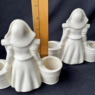 Lot 90 Pair of Girl Planters