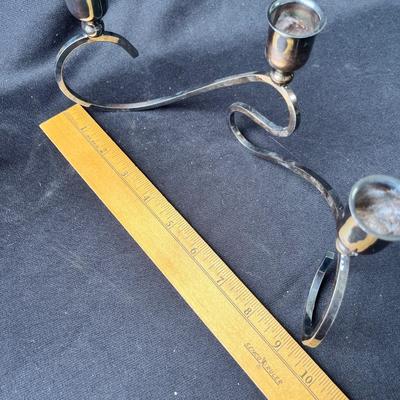 Lot 92 MCM Silver Plated Candles