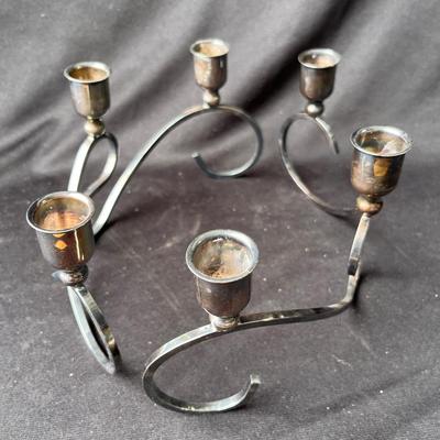 Lot 92 MCM Silver Plated Candles