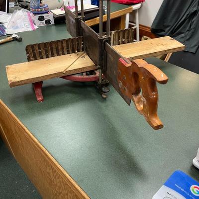 Sale Photo Thumbnail #983: Vintage Stanley Miter Box.  Precise angle cutting miter saw.  Well made.