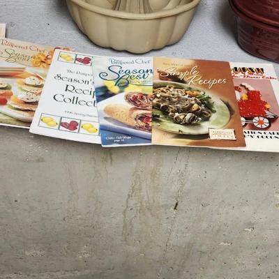 Sale Photo Thumbnail #463: Lots of seasons best booklets, a Bundt pan that has been used and a brand new large roaster