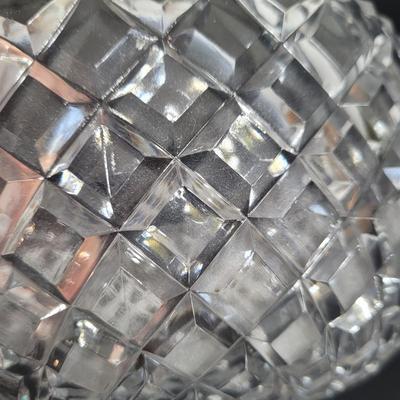 Pewter and Marble Cheese Tray and Crystal Glass (K-EL)