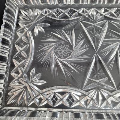 Pewter and Marble Cheese Tray and Crystal Glass (K-EL)