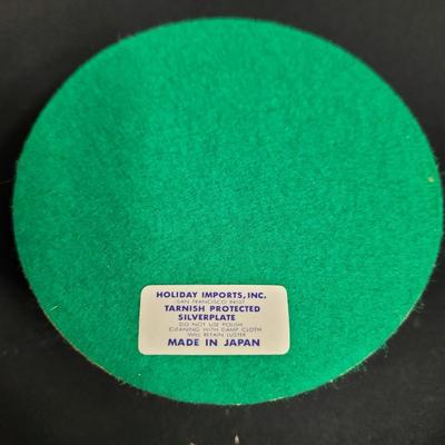 Pewter and Marble Cheese Tray and Crystal Glass (K-EL)