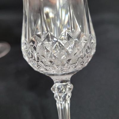 Pewter and Marble Cheese Tray and Crystal Glass (K-EL)